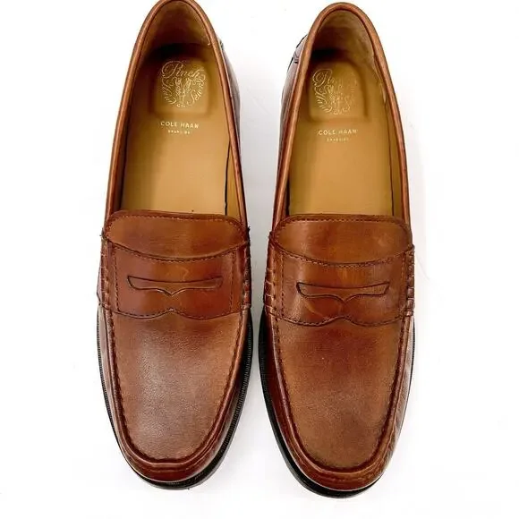 Cole Haan “GRAND OS” Pinch Maine Classic Penny Loafers Size 13 Brown Leather$325 - Picture 4 of 8